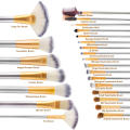 Professional Gold 24 Private Label Makeup Brush Set